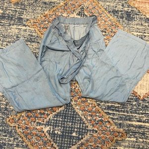 Aerie linen pants, wide leg